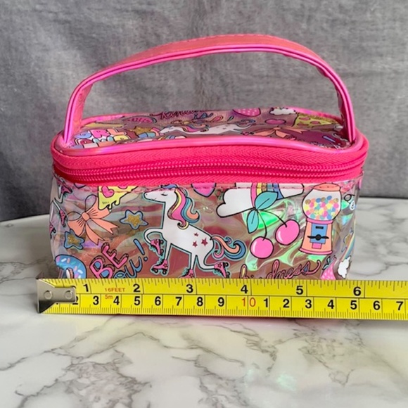 3/$45 ⭐️ Pink Iridescent Unicorn and Colourful Graphics Bag/Purse with handle - Picture 10 of 10